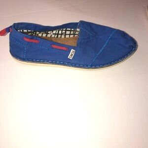 𝅺women Toms blue bimini stitchout boat shoes  9